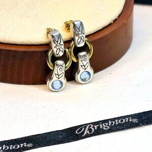 Brighton 2 Tone Celestial Blue Dangle Crystal Earrings